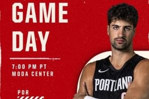 期待杨瀚森第三战！开拓者官推预热今日季前赛：阿夫迪亚单人出镜